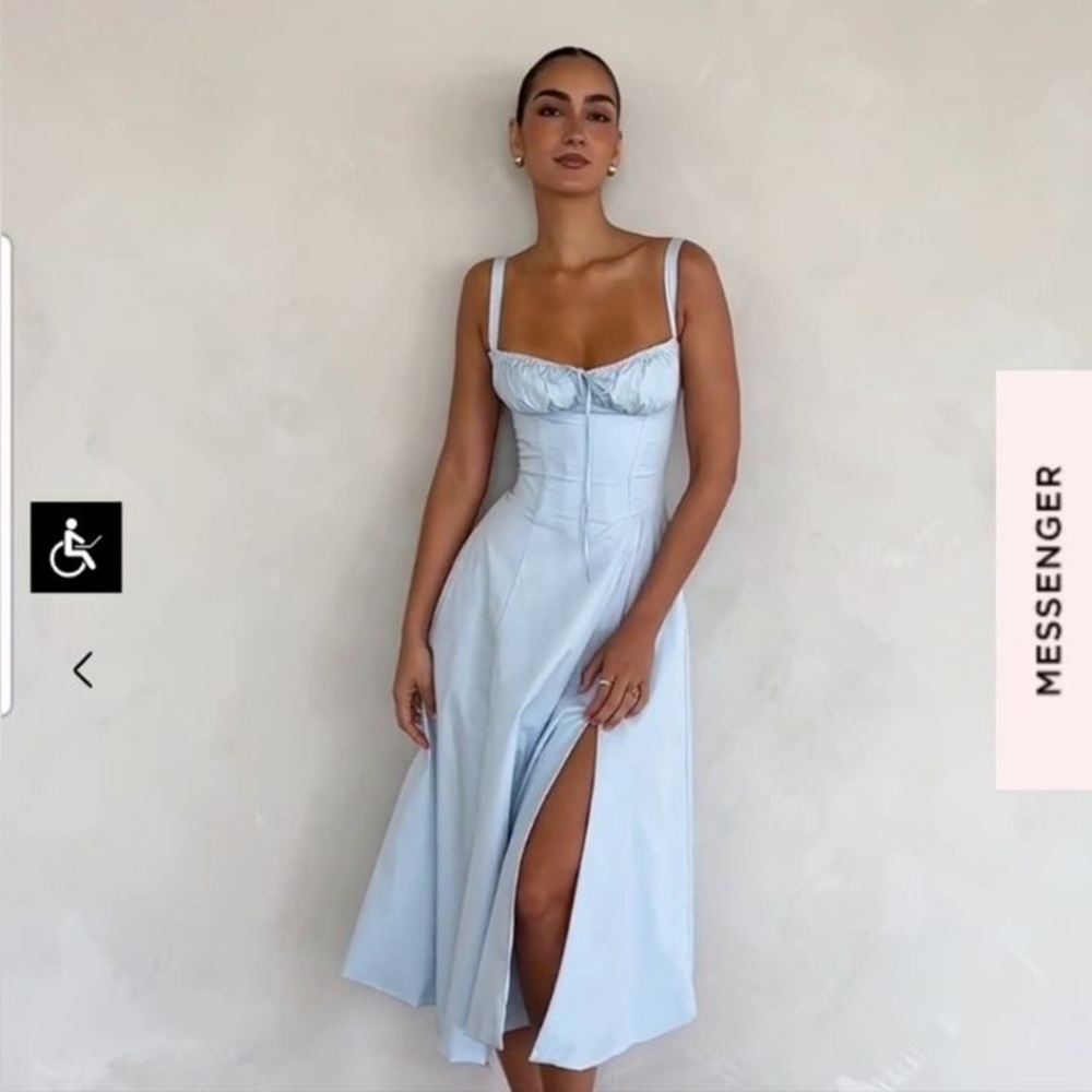 House of CB Light Blue Midi Dress